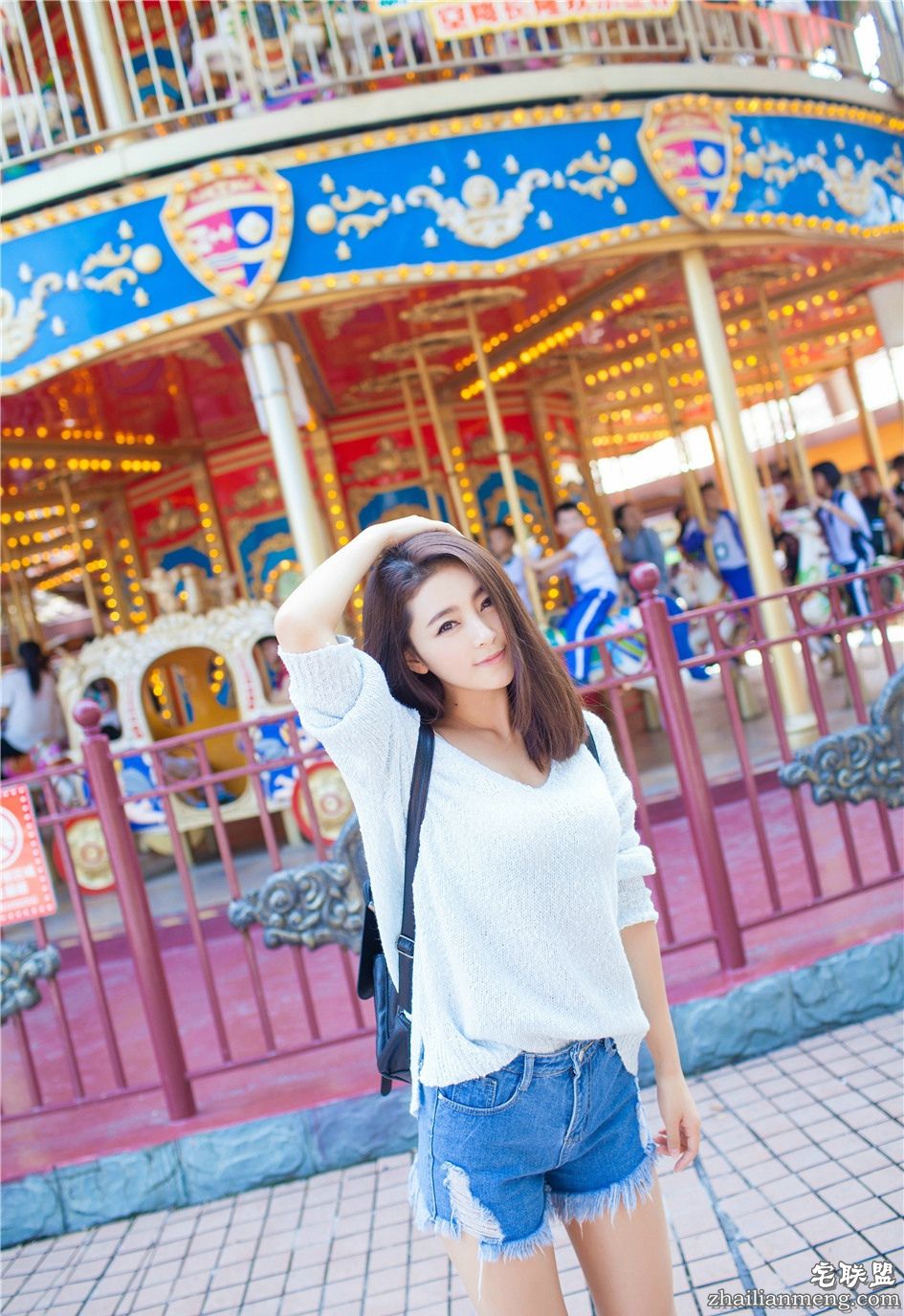 清纯可爱性感美女夏茉GIGI游乐场搞怪卖萌集7