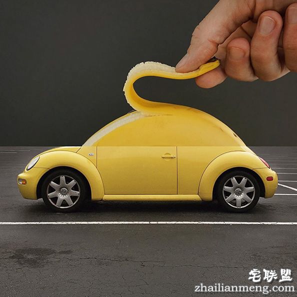 这是两张图片！无缝拼接的创意合成图 超神奇