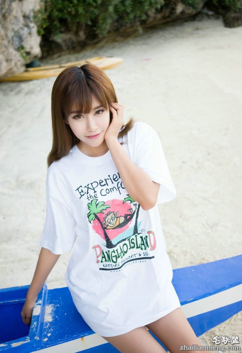 魅妍社热裤美女程小烦海边度假性感诱惑2