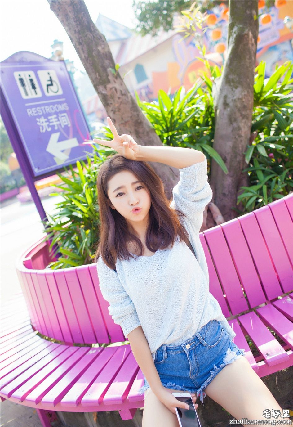 清纯可爱性感美女夏茉GIGI游乐场搞怪卖萌集2