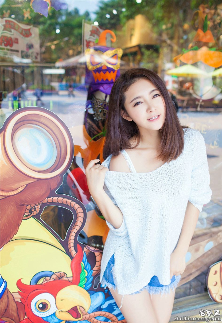 清纯可爱性感美女夏茉GIGI游乐场搞怪卖萌集10