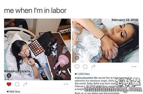 最美妈妈：美国化妆师在产房边生产边化妆