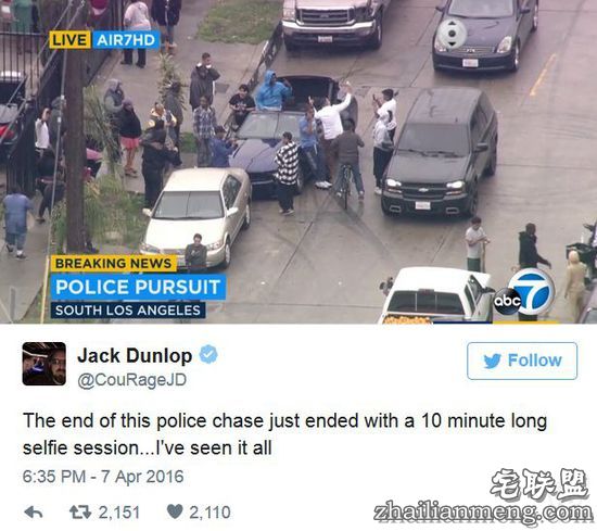 警匪片突然变喜剧 这自拍令人哭笑不得