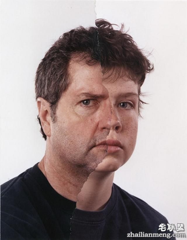 将父母的半张脸与子女的拼凑在一起...基因太强大！