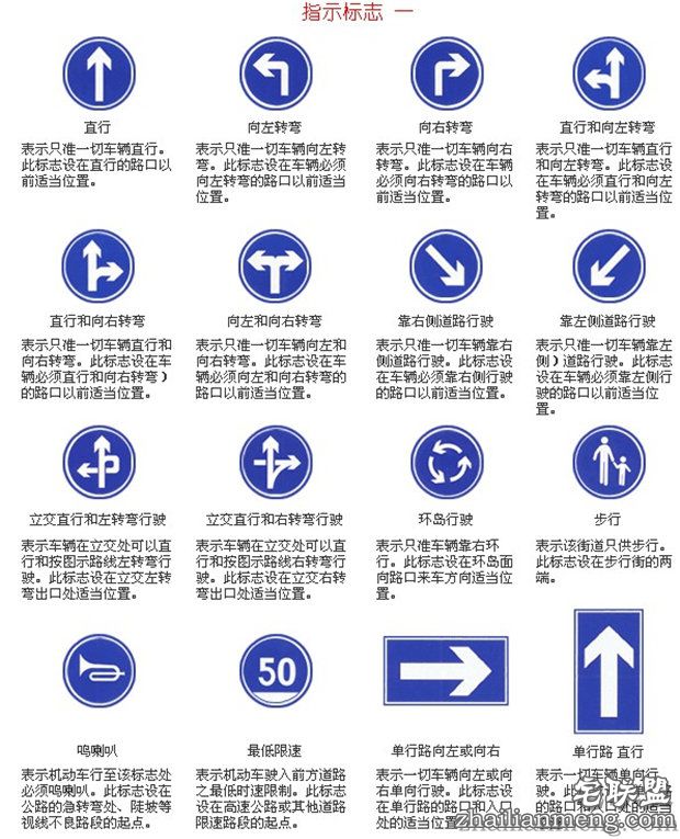 交通警示标志图解 教你快速通过科目一