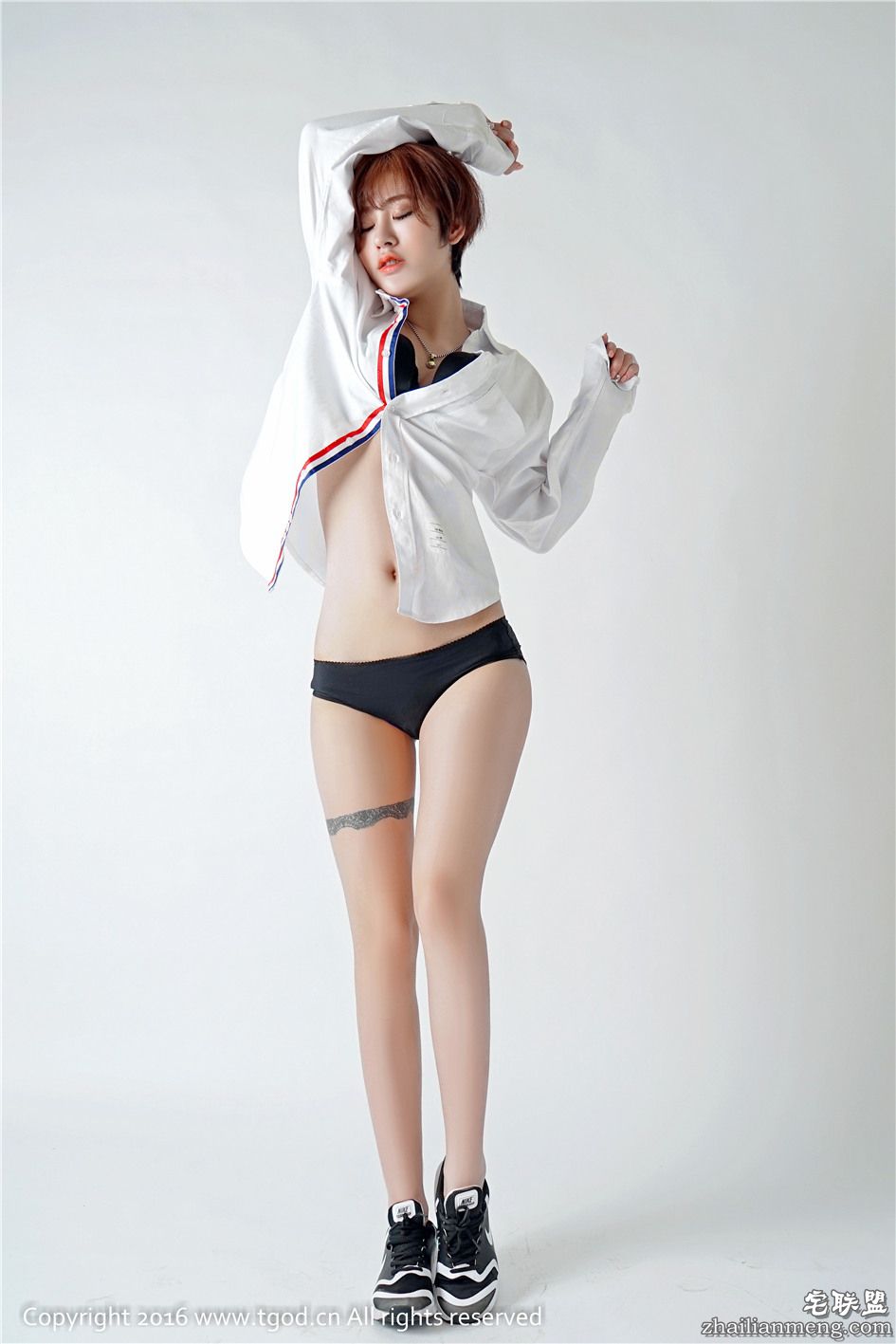 [推女神] 短发气质美女赵亚男野性之美棚拍大图 第285期 第14张