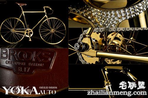 全球最贵自行车6.7万英镑 又一土豪金亮相