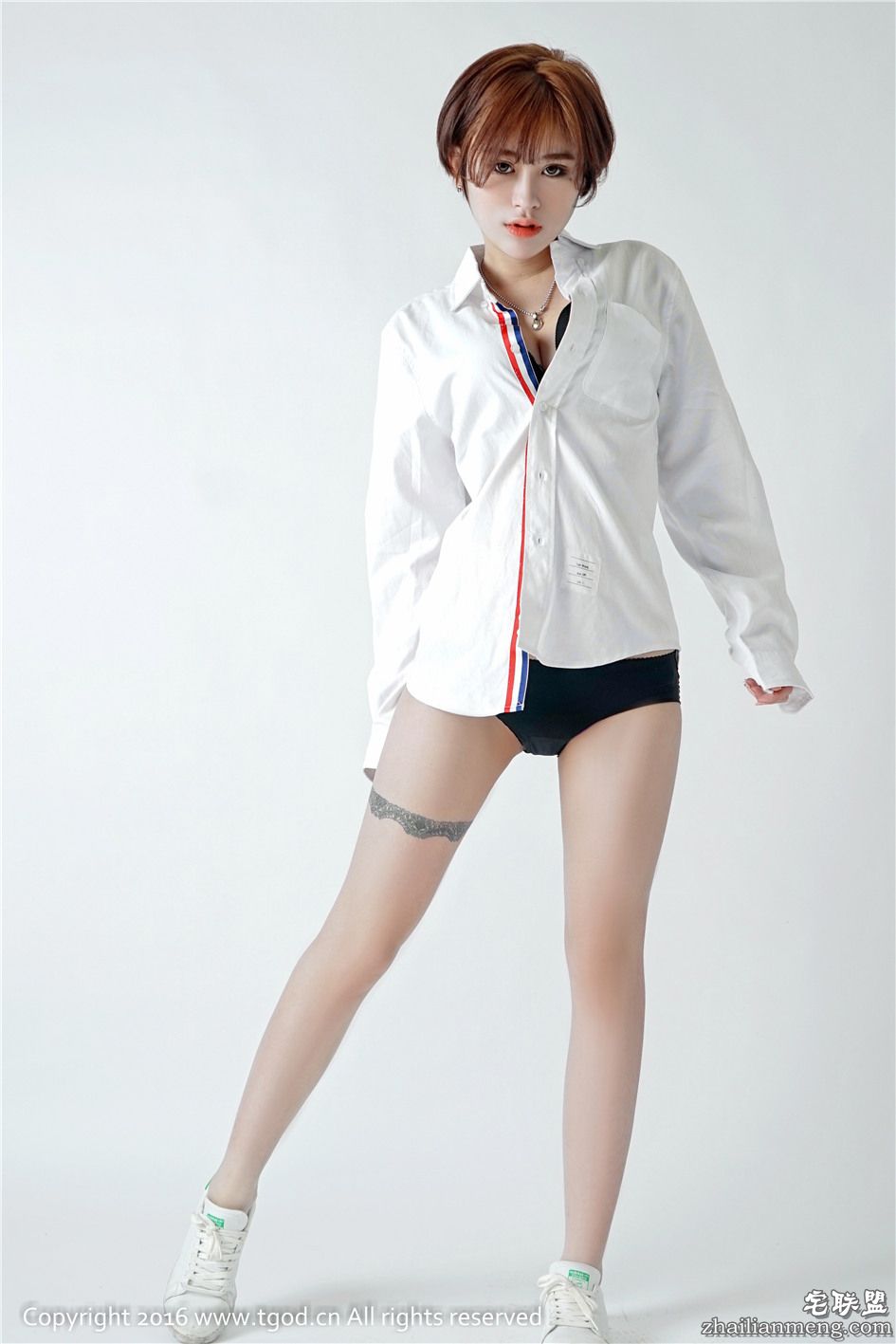 [推女神] 短发气质美女赵亚男野性之美棚拍大图 第285期 第4张