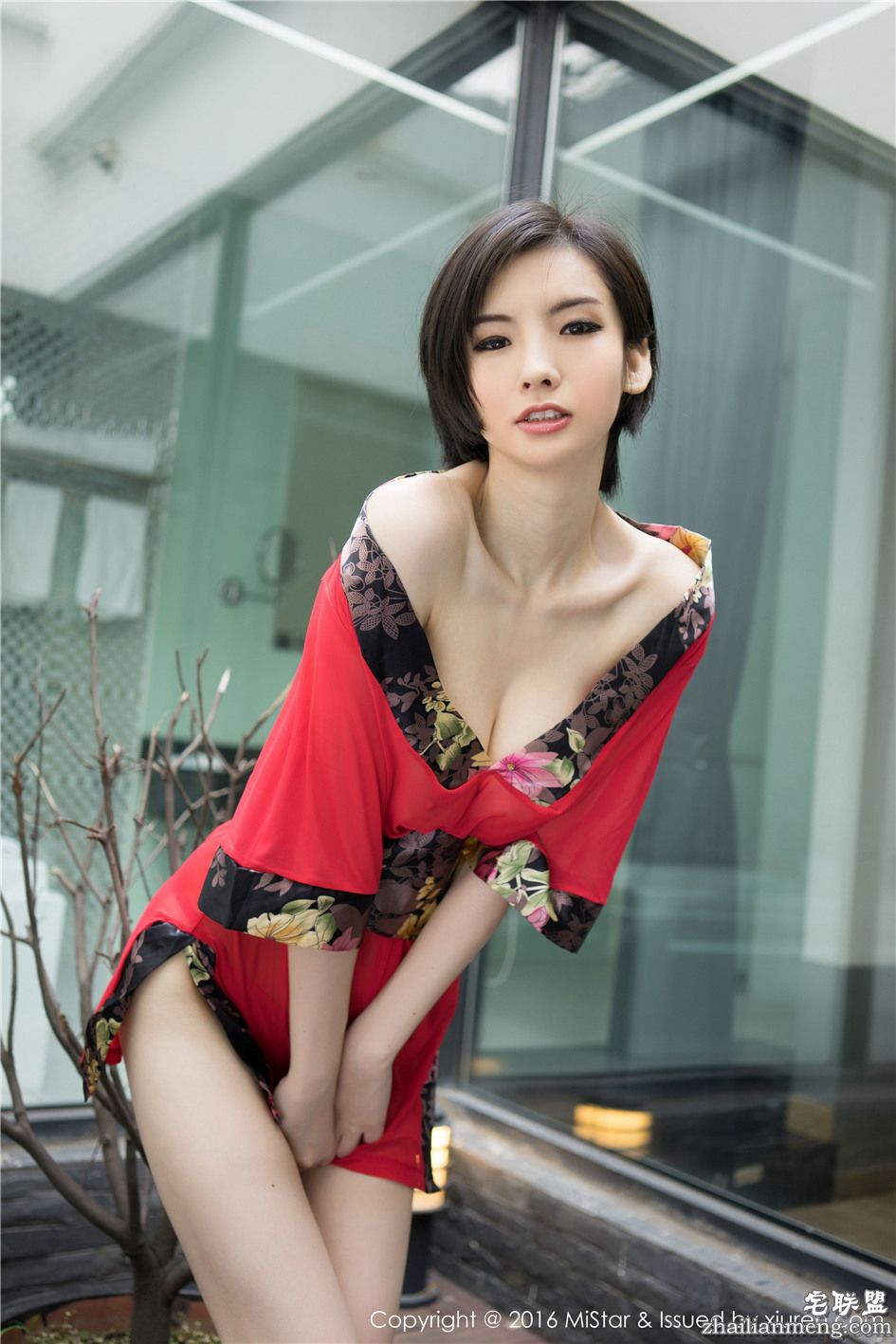 [魅妍社] 粉嫩短发美女Jenny佳妮白皙豪乳人体艺术性感图片 Vol.077第2张