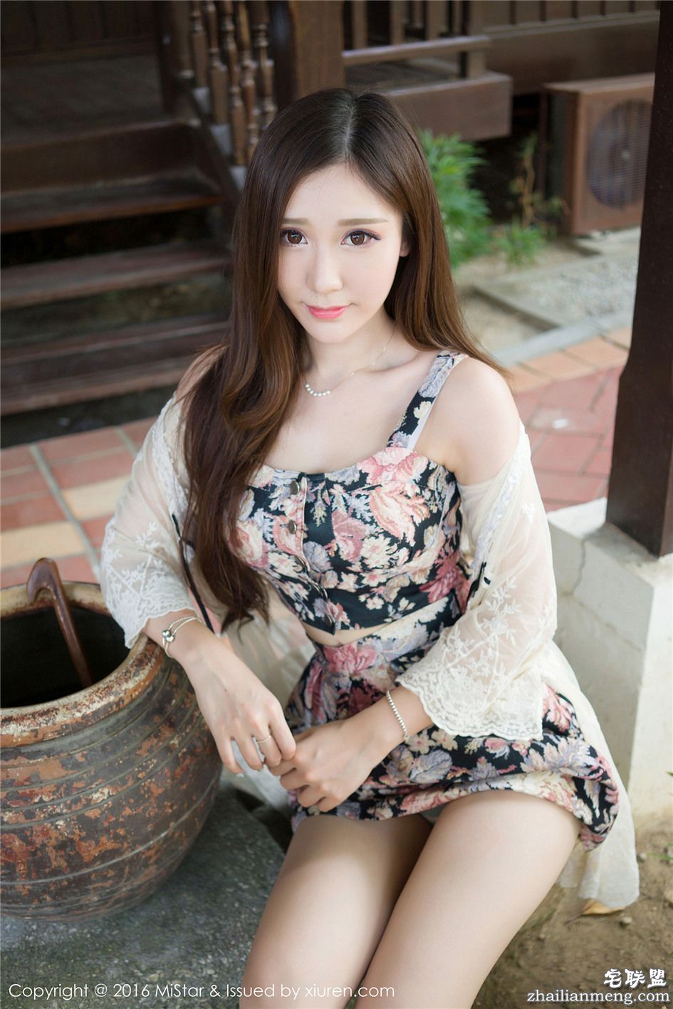 [魅妍社] 清纯美女淼淼萌萌哒蕾丝短裙透视装写真图片 Vol.085第3张