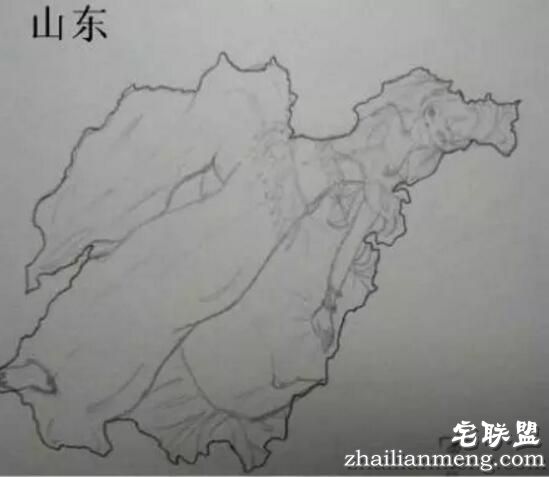 中国地图竟然是一个大美女