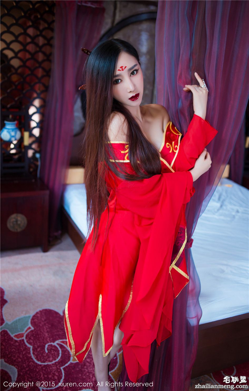 [秀人网] 妖艳古装美女邹晶晶白皙美乳绝色人体艺术照 第459期第8张