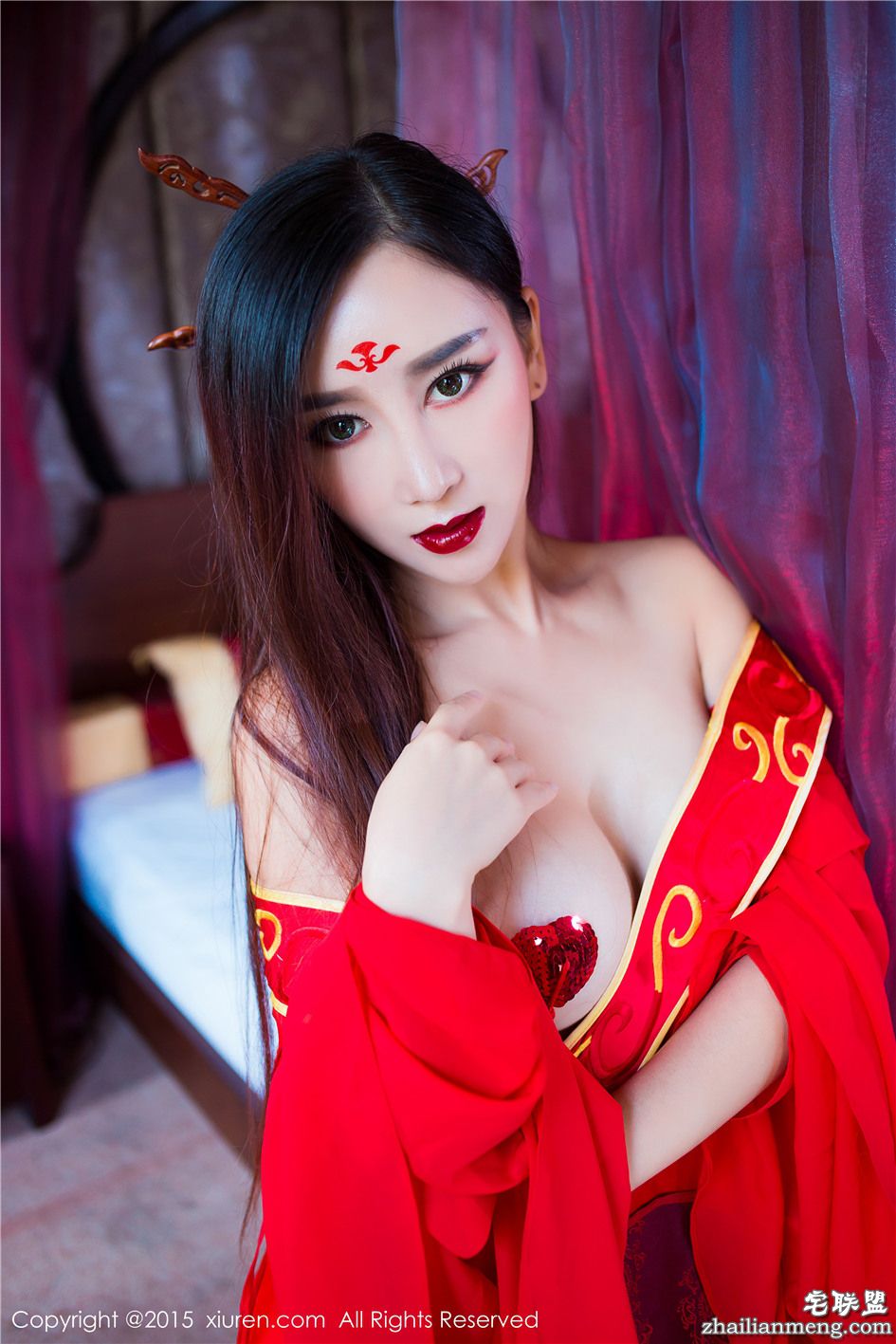 [秀人网] 妖艳古装美女邹晶晶白皙美乳绝色人体艺术照 第459期第14张