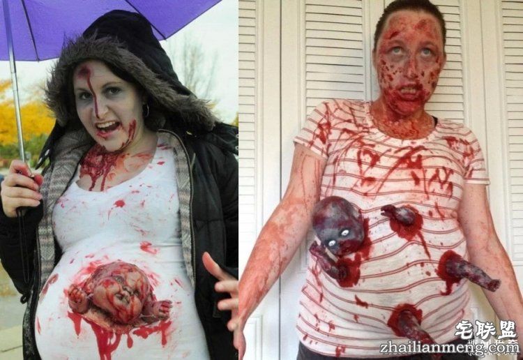 万圣节装扮最大赢家是孕妇妈妈，让你笑到哭吓到哭