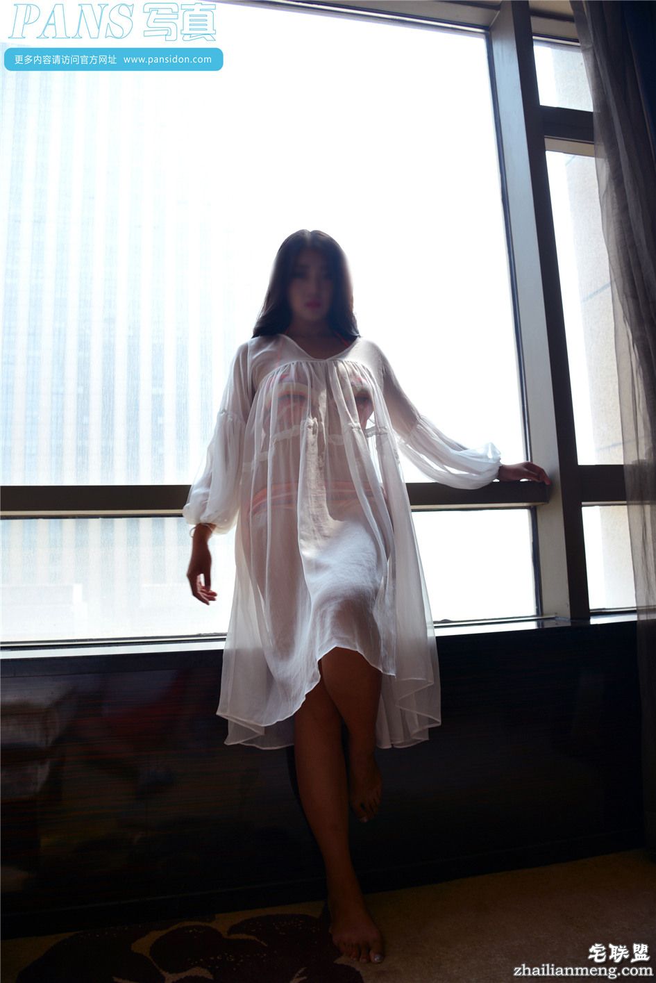 [PANS] 新人泳衣模特雪儿透视白纱写真摄影 第605期第2张