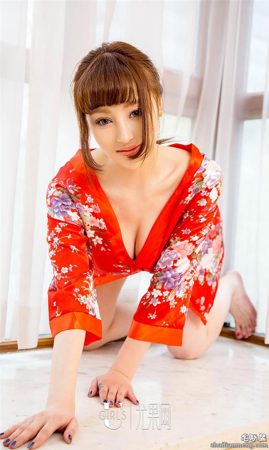 [尤果网] 绝好身材和服美女马小漾窗台写真 第466期第8张