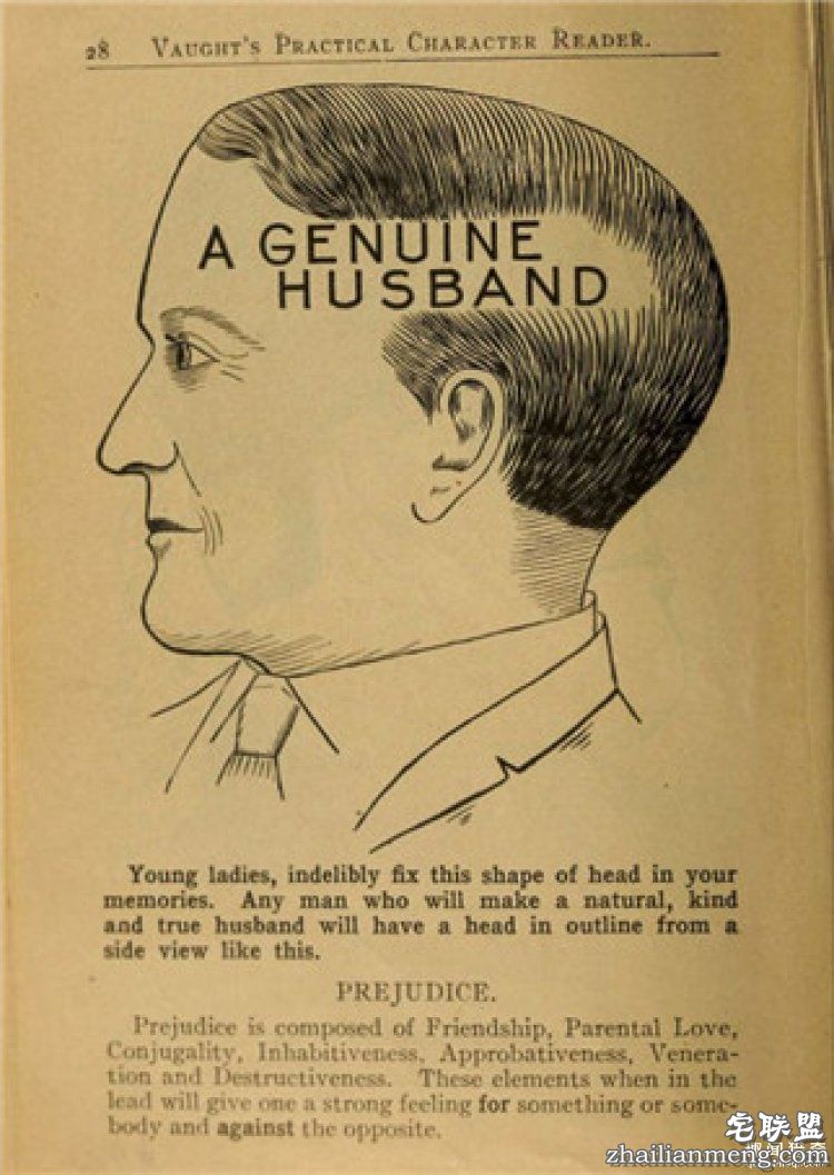 19世纪的女人挑老公要看脑袋的形状