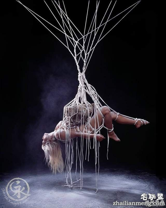 捆绑艺术家用绳索绑出超美一幅画