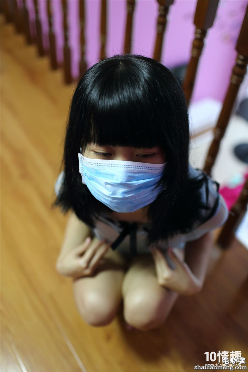 [ROSI写真] 口罩美女薄纱透视裙性感写真第9张