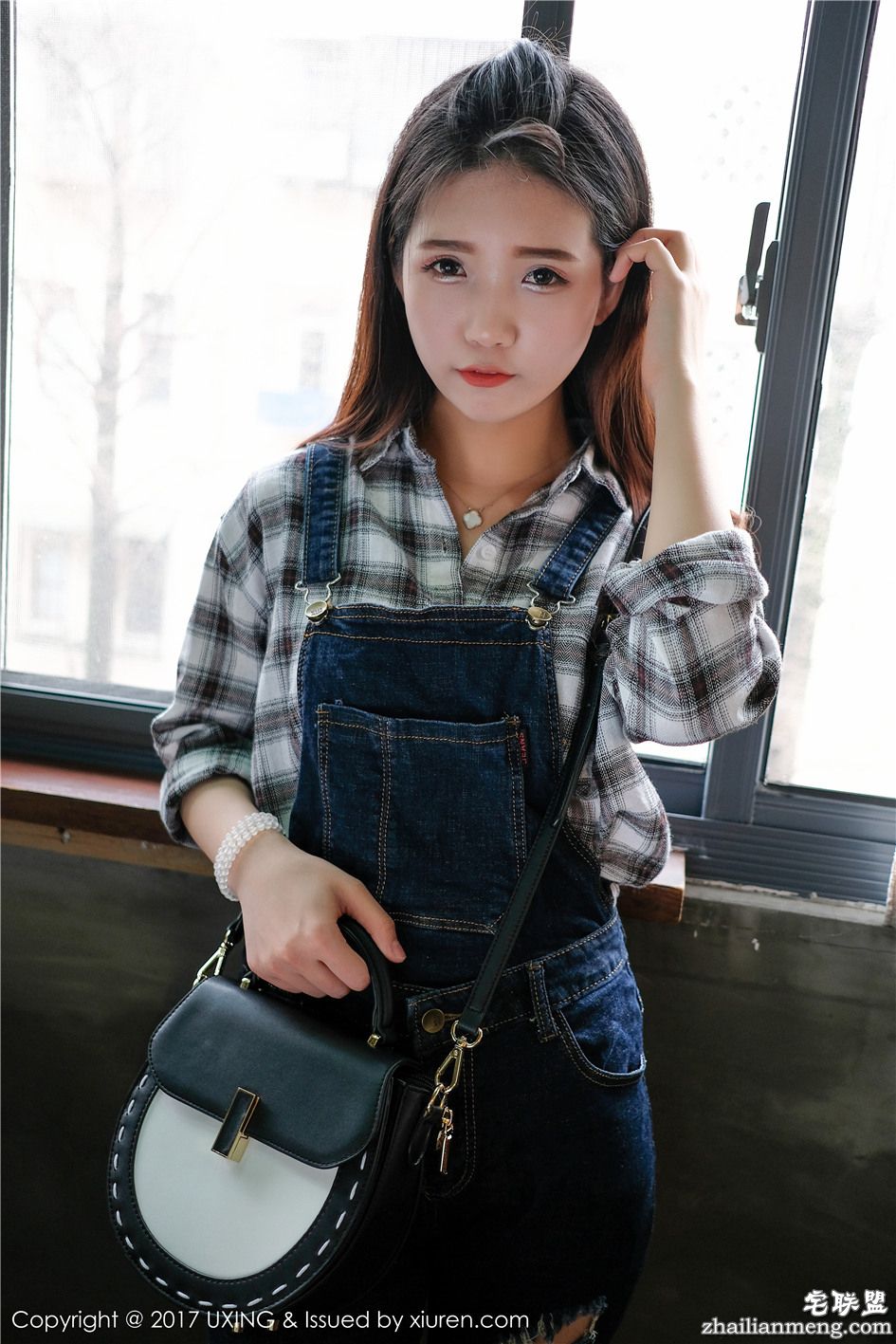 [优星馆] 格子衫少女可爱的小叶子性感写真图片 VOL.044第6张