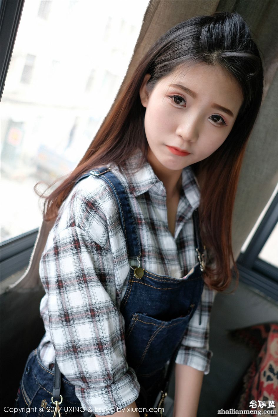 [优星馆] 格子衫少女可爱的小叶子性感写真图片 VOL.044第4张