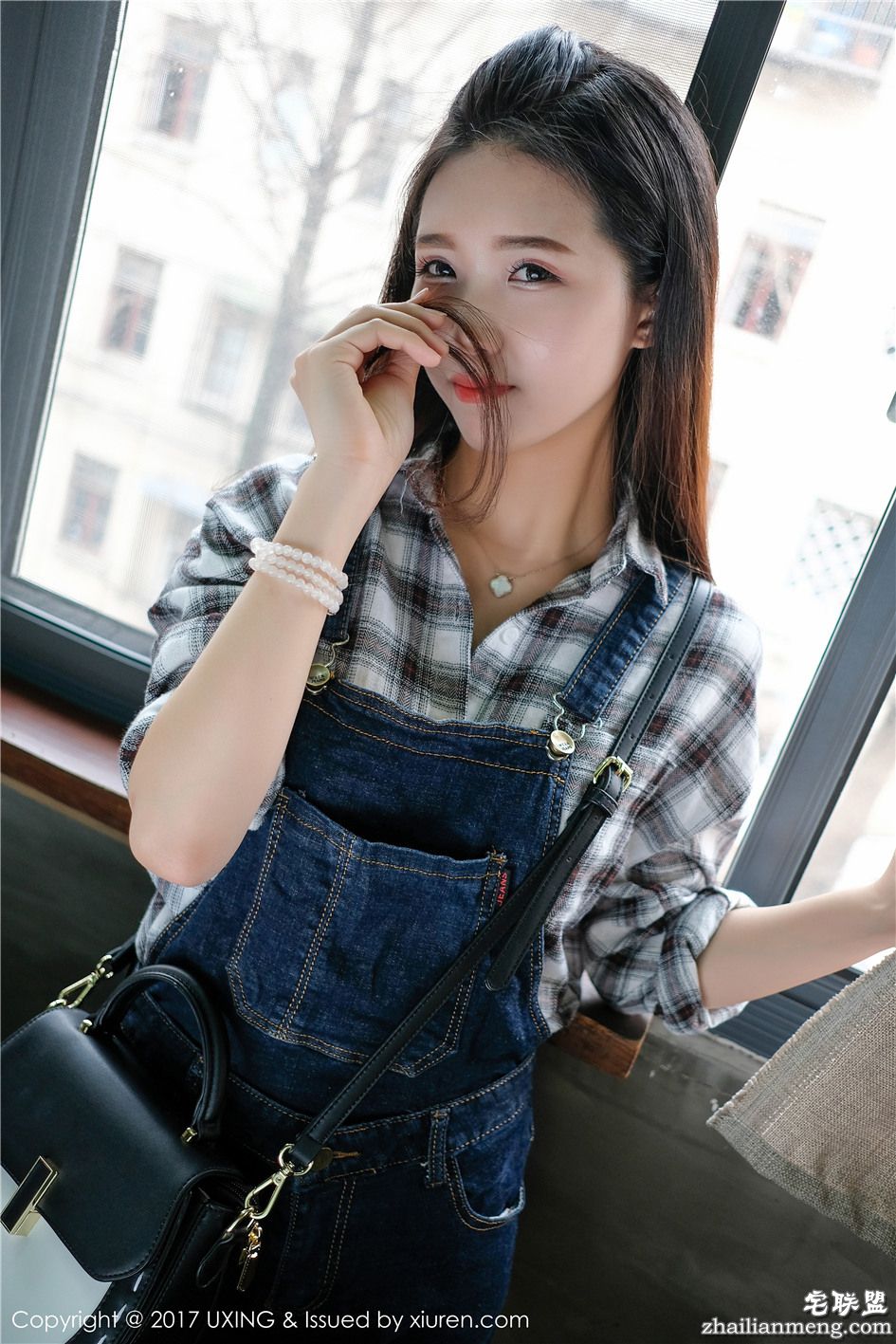[优星馆] 格子衫少女可爱的小叶子性感写真图片 VOL.044第8张