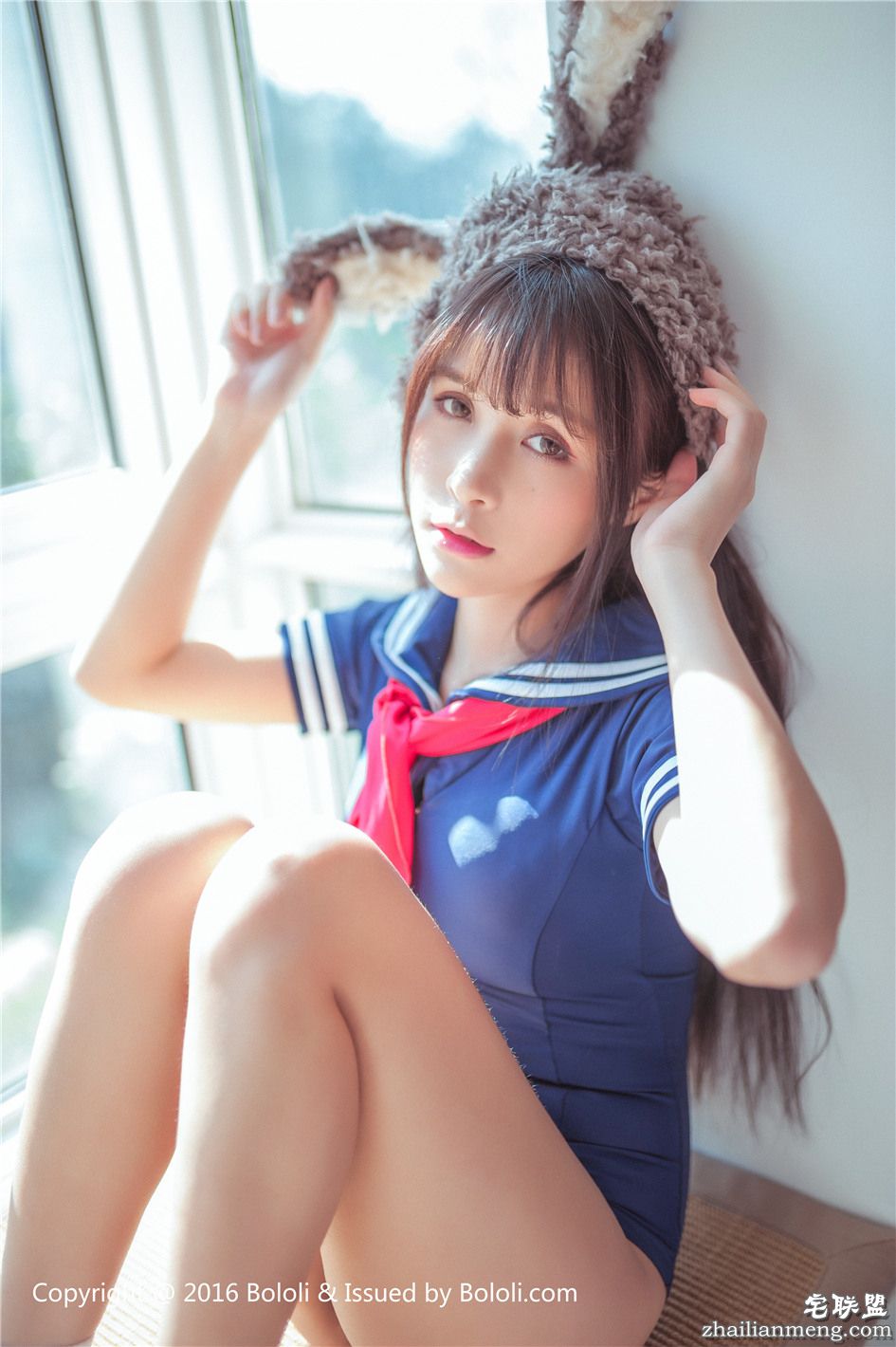 [波萝社] 可爱情趣学生装女生夏美酱图片 VOL.114第5张