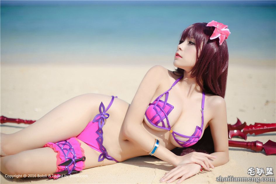 [波萝社] 比基尼小萝莉夏美酱海边巨乳写真摄影图 VOL.136第9张