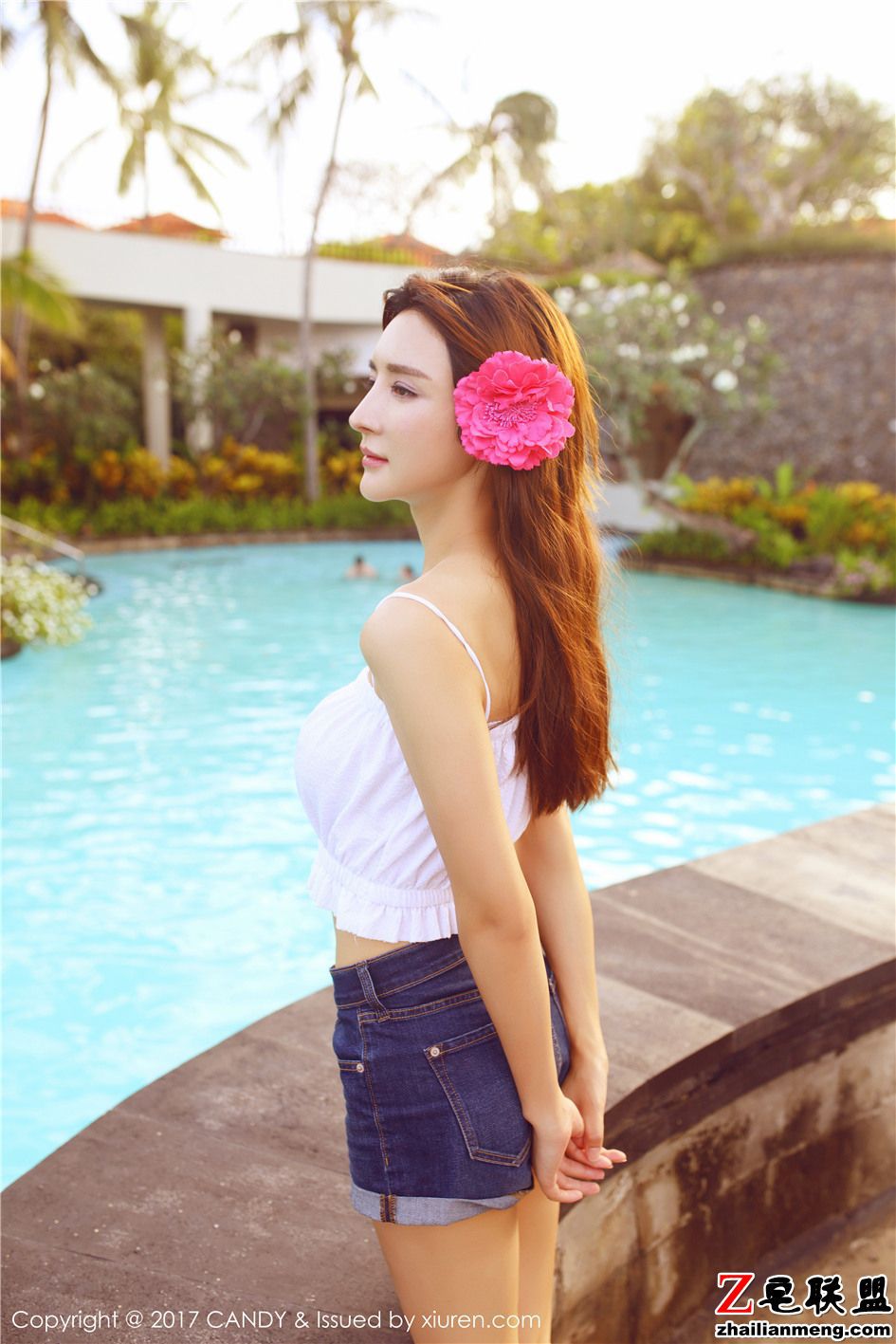 [糖果画报] 牛仔热裤长腿美女伊莉娜旅拍写真 Vol.030第10张