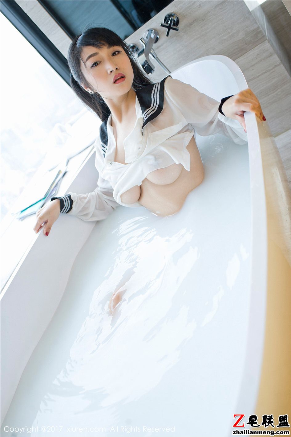 [秀人网] 牛奶浴美女盼盼龙女sunny性感湿身写真 第787期第6张