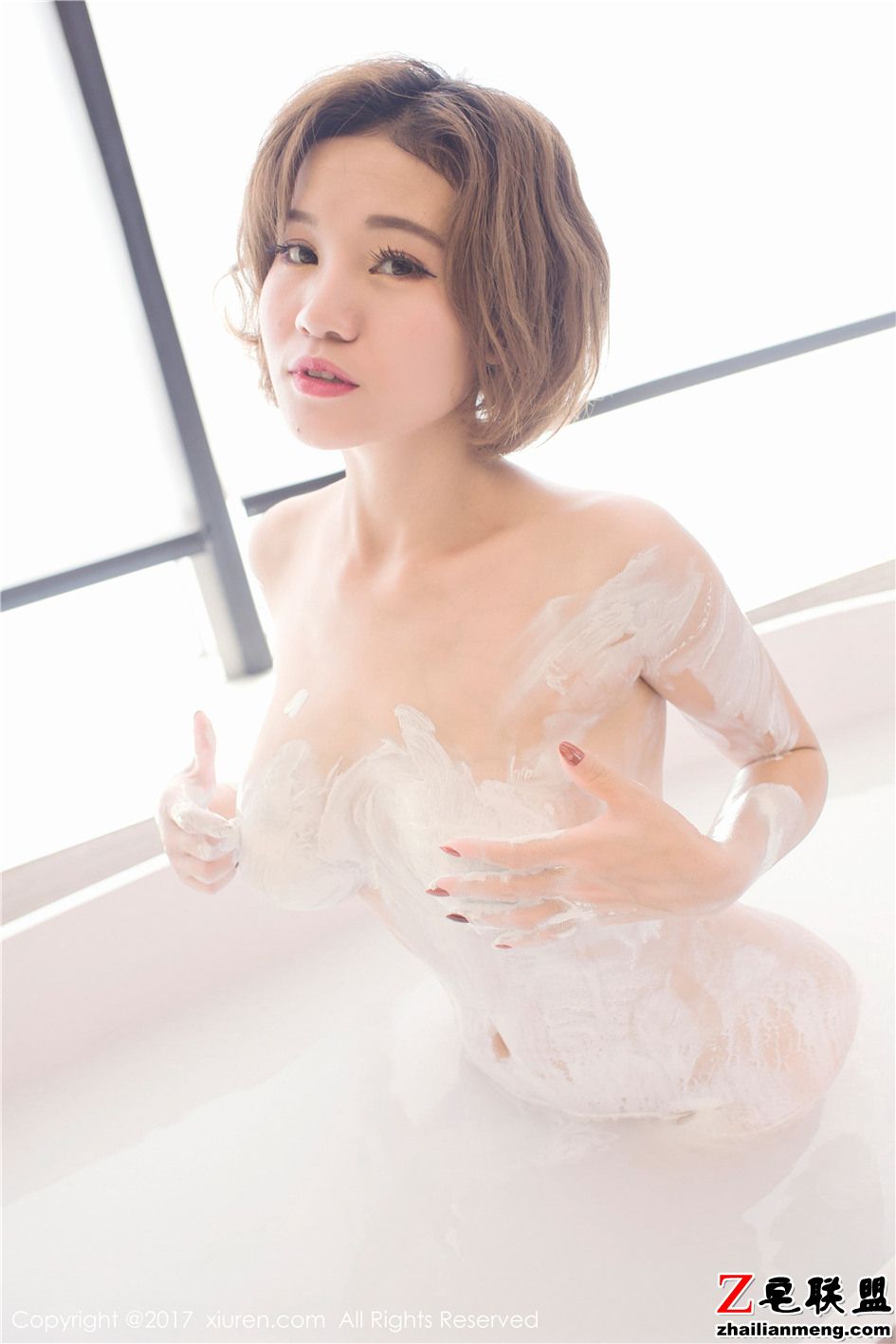 [秀人网] 短发风骚诱惑美女多香子情趣蕾丝装写真图片 第778期第10张