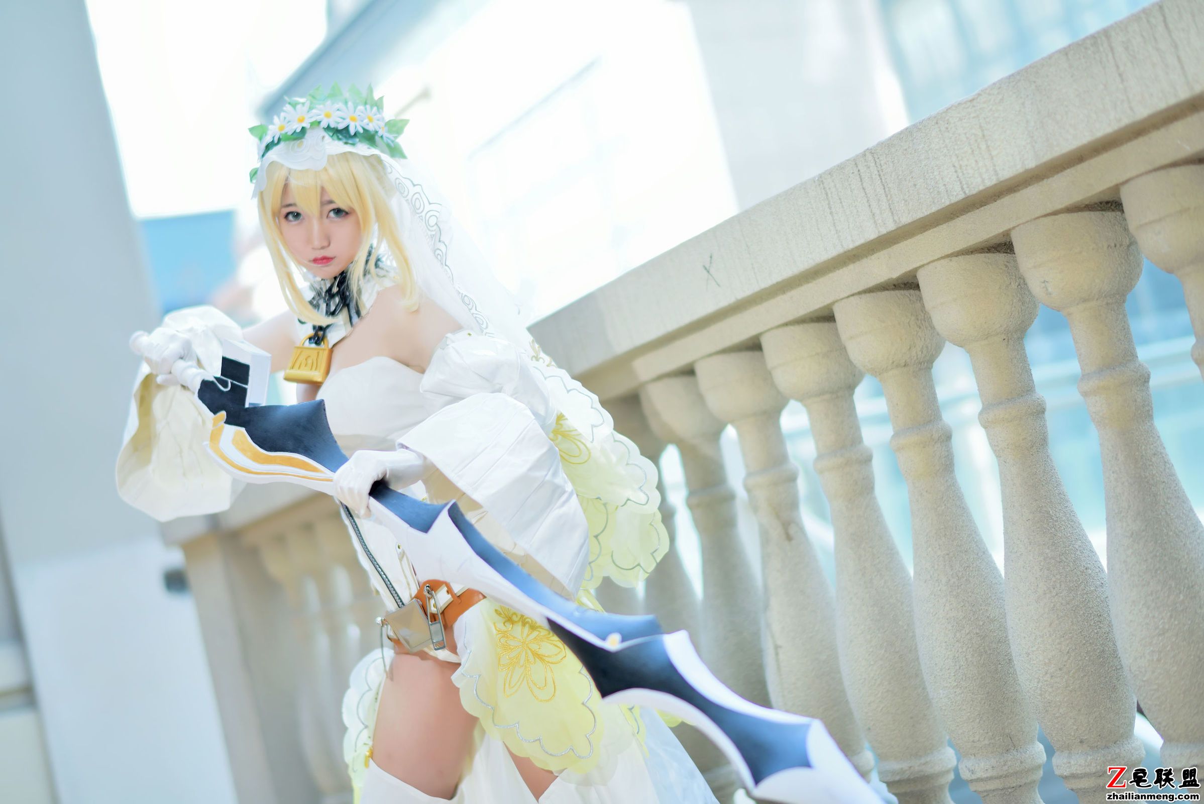 [CosPlay美女] Nagesa魔物女 - 白衣骑士 写真套图第12张