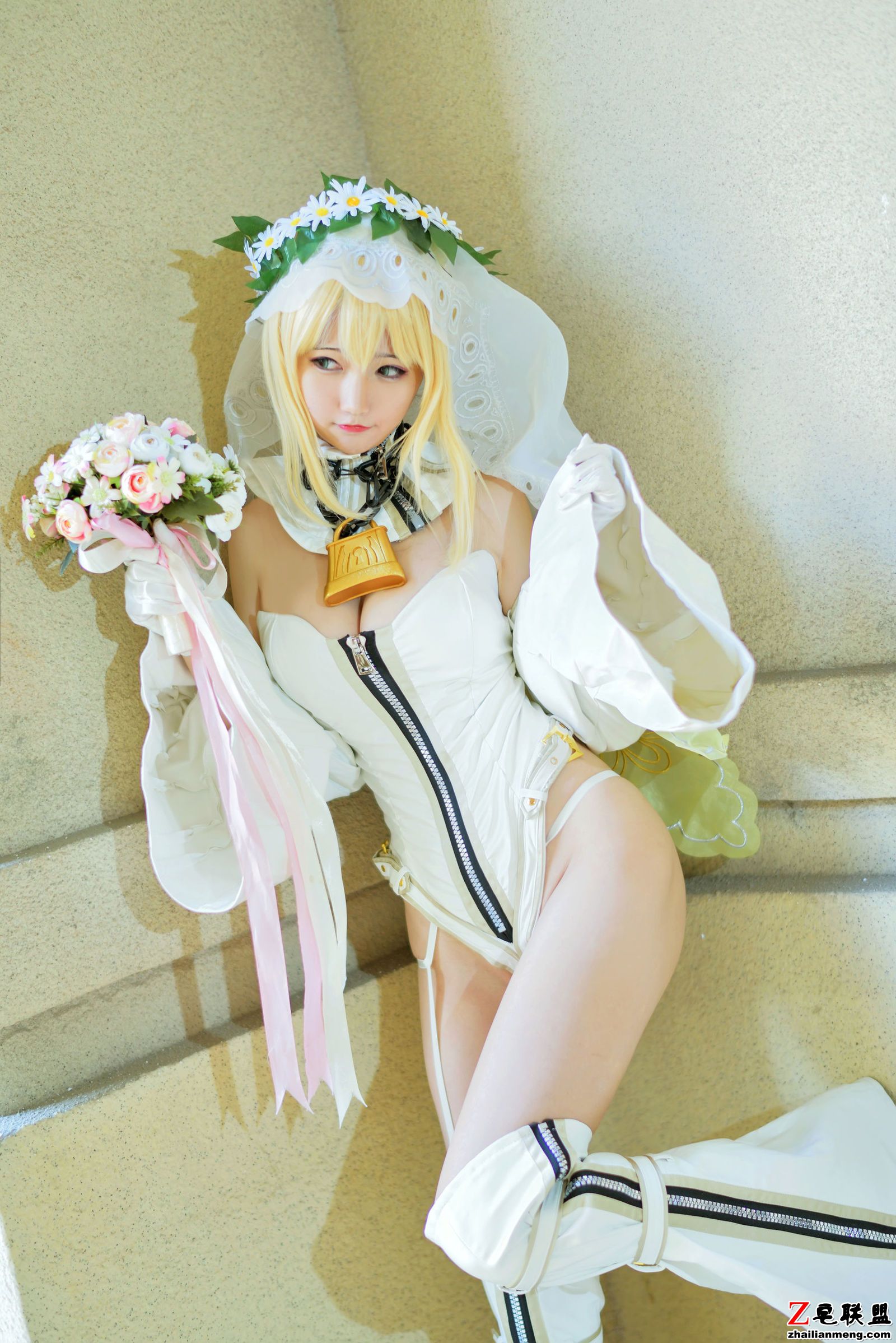 [CosPlay美女] Nagesa魔物女 - 白衣骑士 写真套图第9张