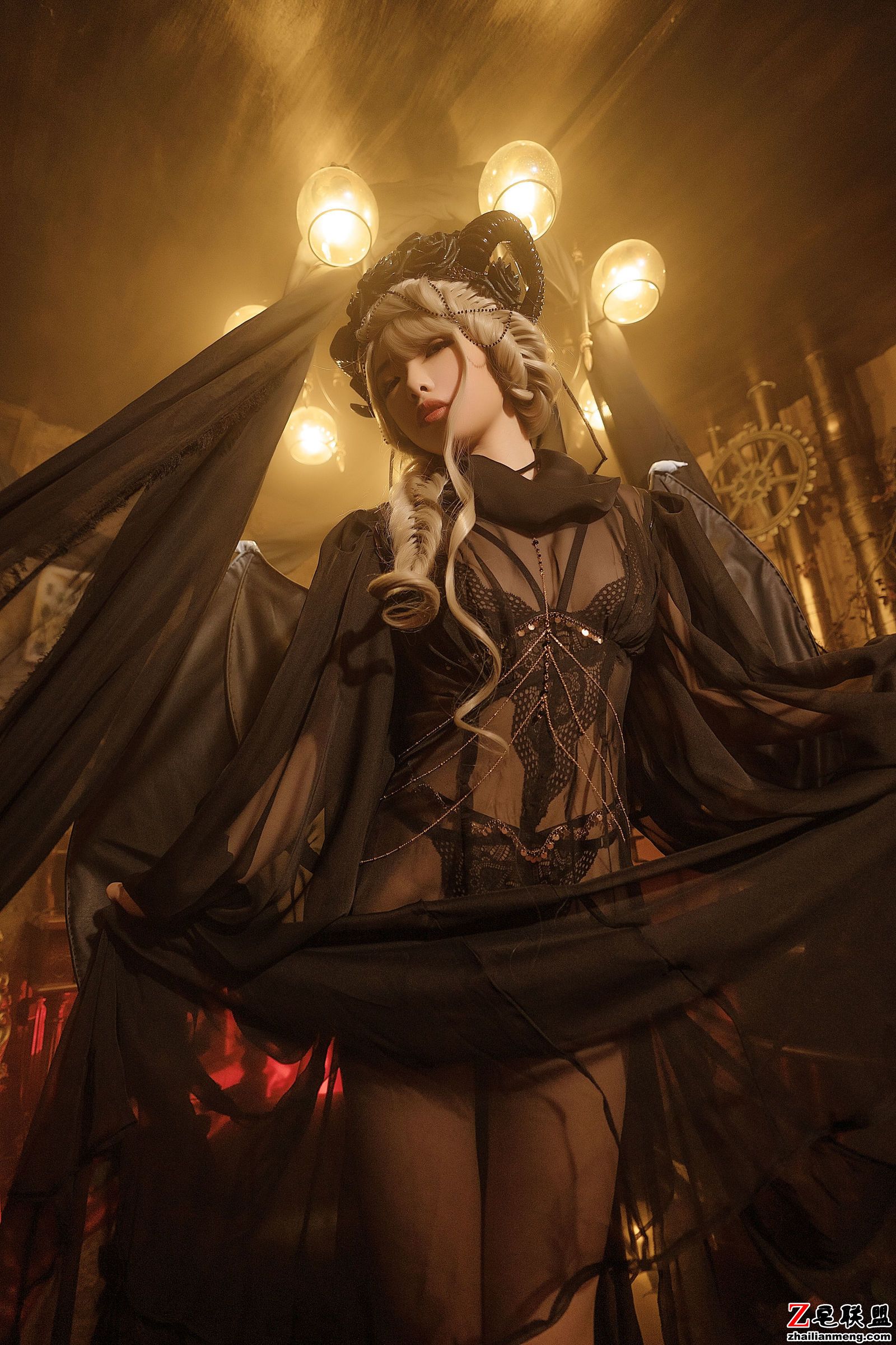[CosPlay美女] 动漫博主雯妹 - 魅魔 gothic devil 写真套图第8张