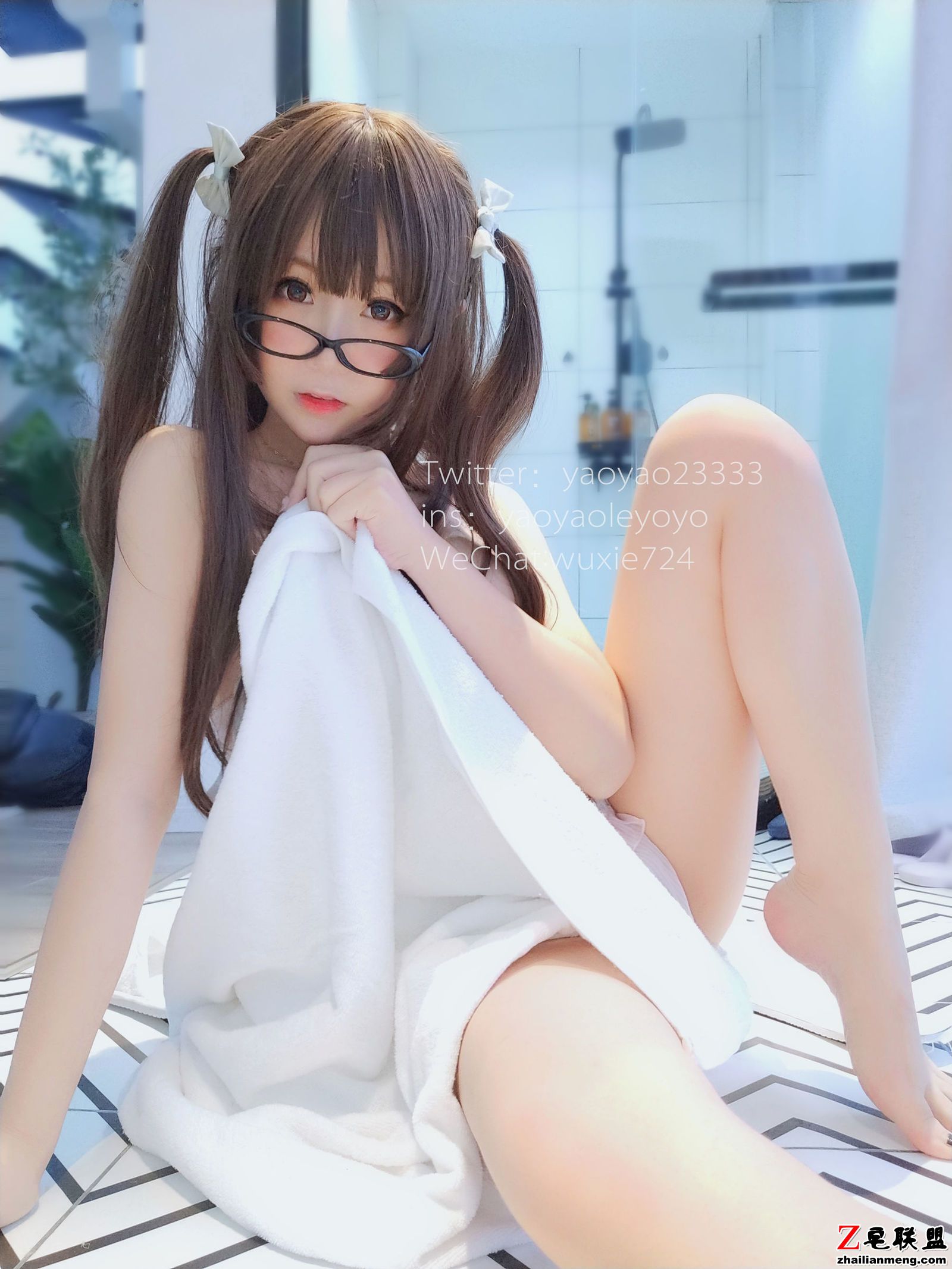 [萌妹子Coser] 摇摇乐yoyo - 浴巾风情 写真套图第10张