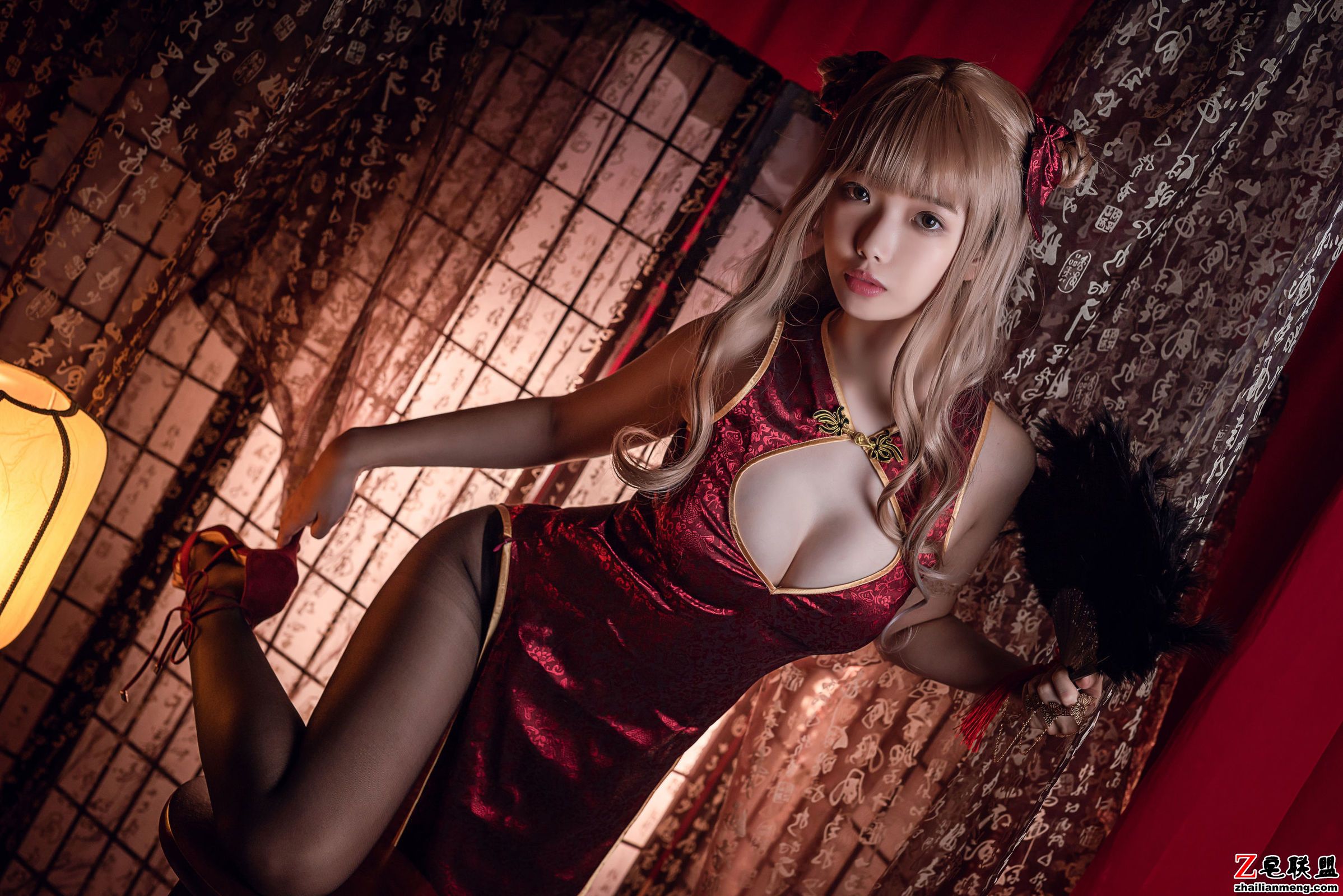 [CosPlay美女] 雯妹 - 黑丝T-back 写真套图第9张