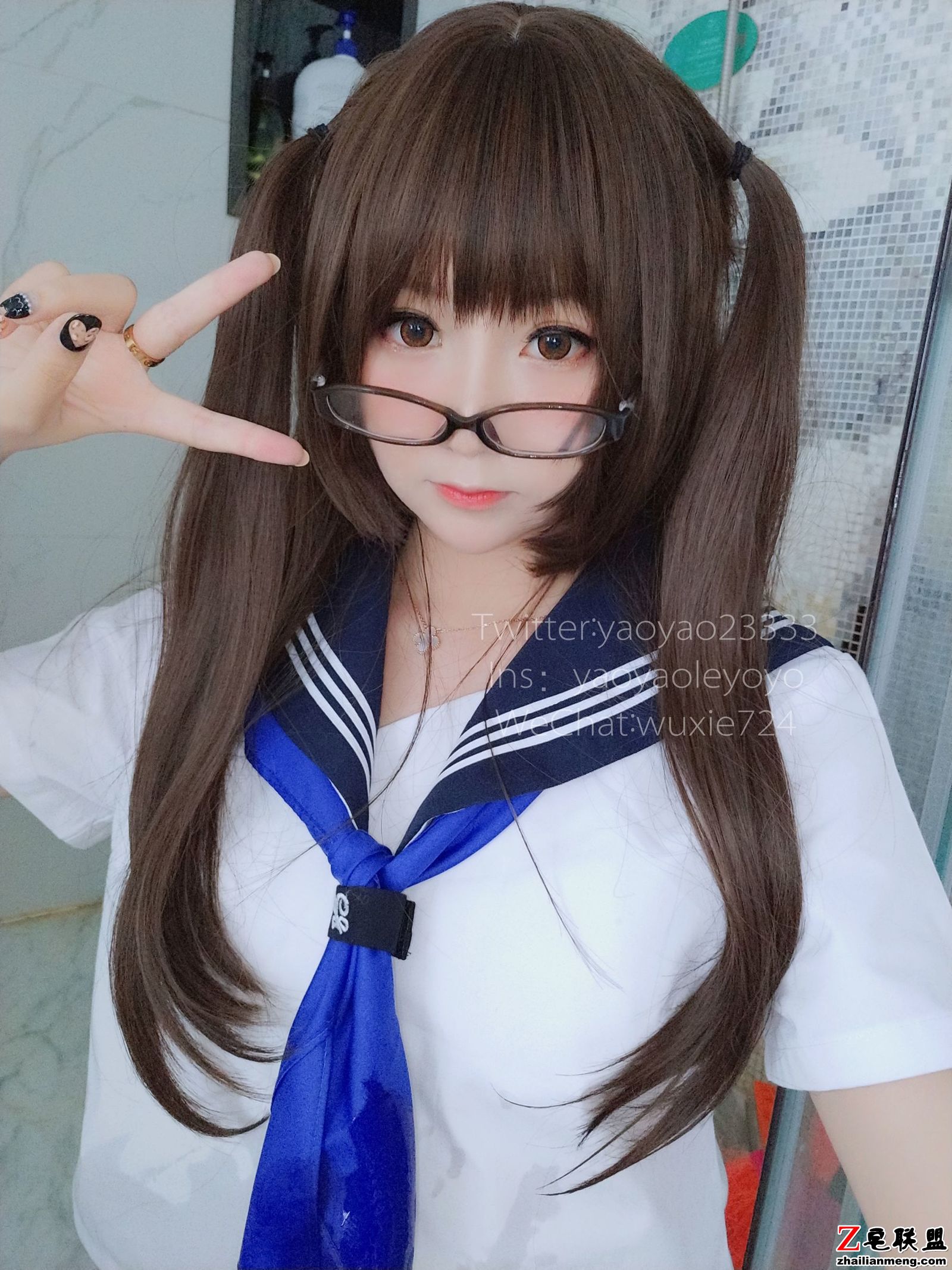 [萌妹子Coser] 摇摇乐yoyo - 蓝色jk <a href=https://www.zhailm.com/e/tags/?tagname=%E5%86%99%E7%9C%9F%E5%A5%97%E5%9B%BE target=_blank class=infotextkey>写真套图</a>第2张