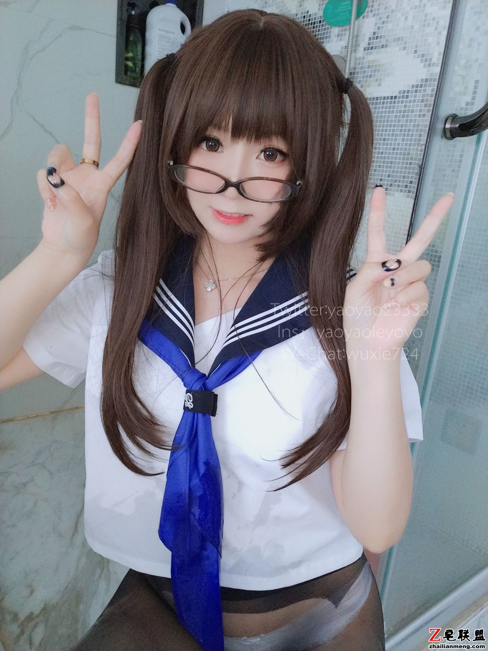 [萌妹子Coser] 摇摇乐yoyo - 蓝色jk <a href=https://www.zhailm.com/e/tags/?tagname=%E5%86%99%E7%9C%9F target=_blank class=infotextkey>写真</a>套图第1张