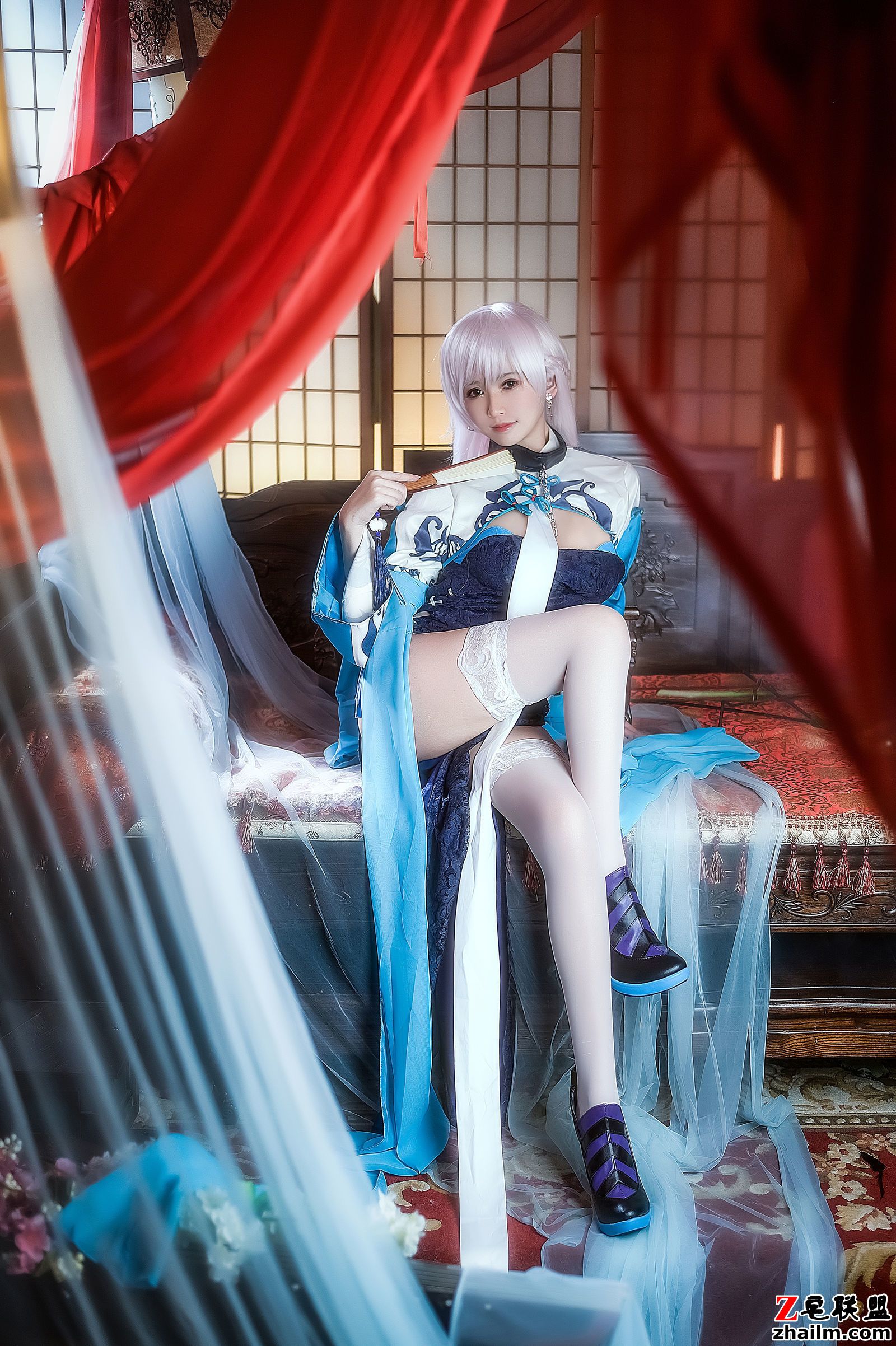 [CosPlay美女] 鳗鱼霏儿 - 碧蓝华裳 贝姐 写真套图第9张