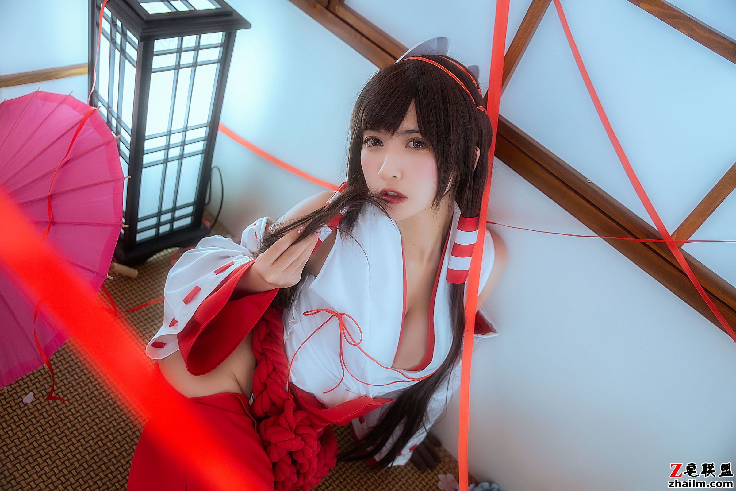 [CosPlay美女] 鳗鱼霏儿 - 巫女 写真套图第9张