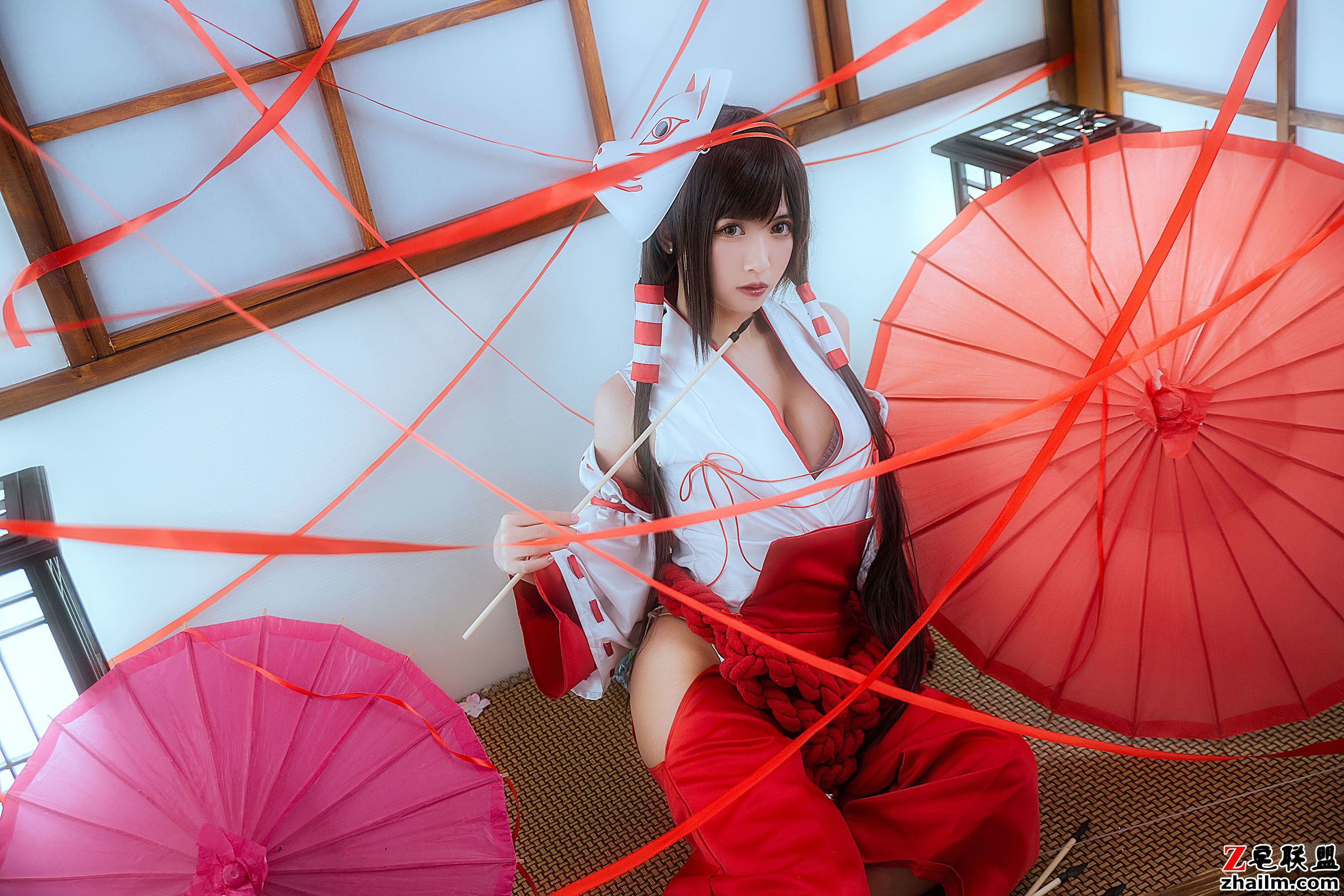 [CosPlay美女] 鳗鱼霏儿 - 巫女 写真套图第4张