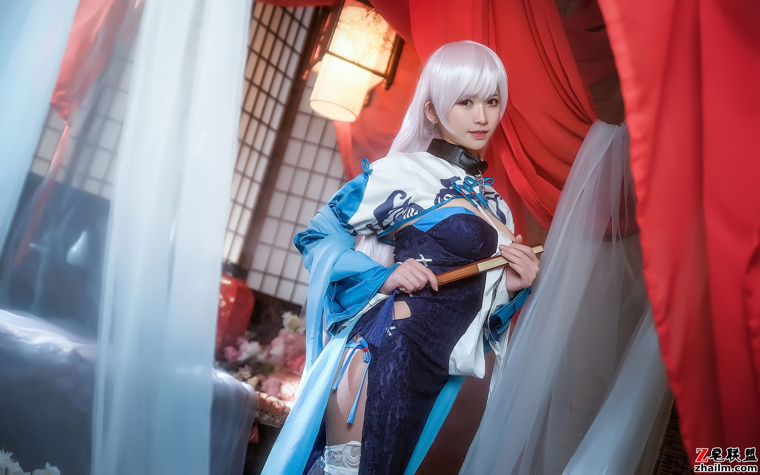 [CosPlay美女] 鳗鱼霏儿 - 碧蓝华裳 贝姐 写真套图第7张